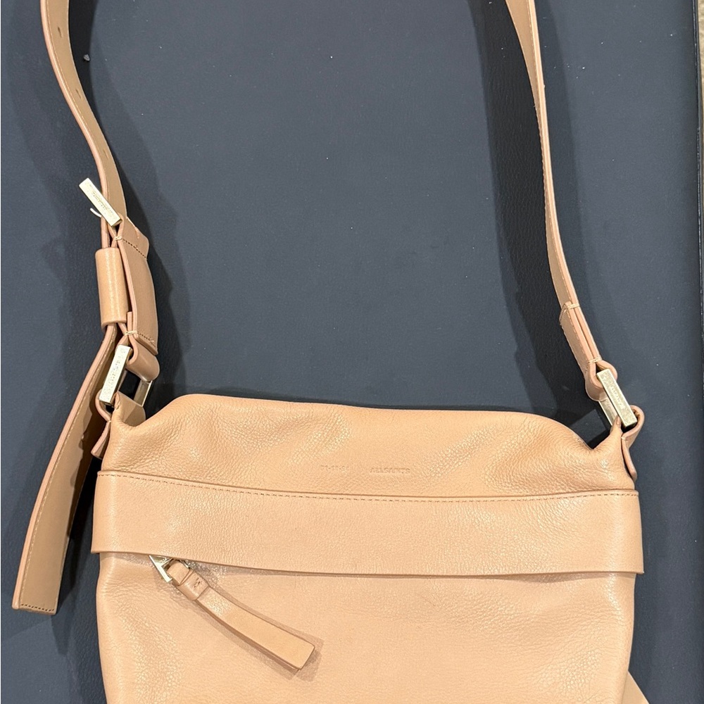 All Saints Tan Crossbody Bag with Adjustable Strap